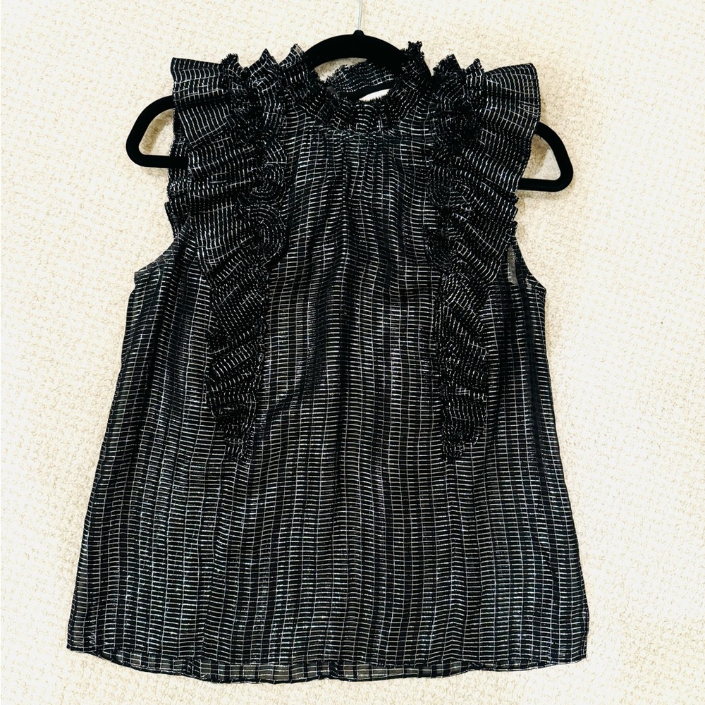 Rebecca Taylor metallic top
